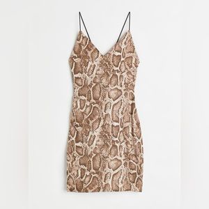 H&M Divided snake print slip dress